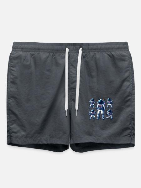 Space Travel - Astroanut Moon Planet - Swim Trunks - anthracite