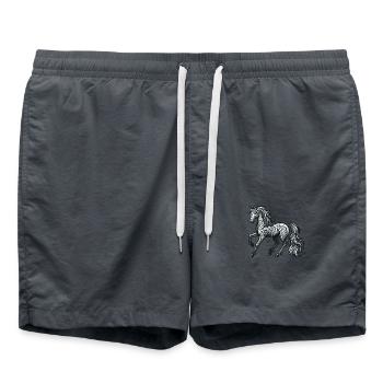 Equestrian Horse - Swim Trunks - anthracite - Front - AI Model Male 185 light (185cm)