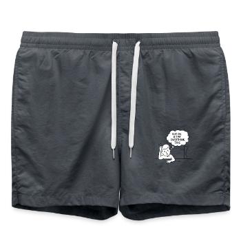 Overthink-Modus aktiviert - Badeshorts - Anthrazit - Vorne - AI Model Male 185 light (185cm)