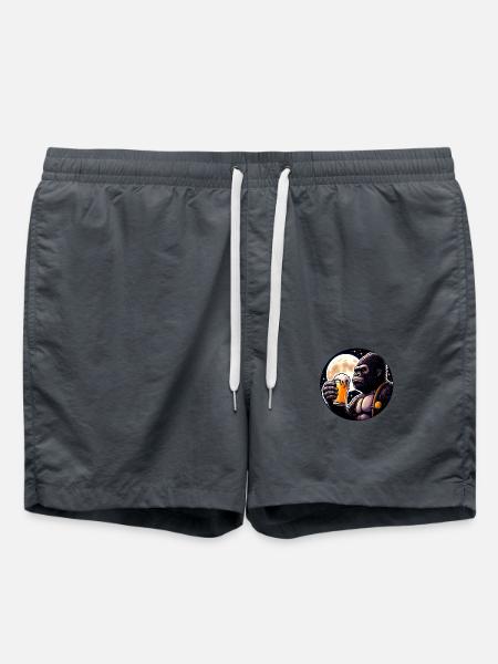 Festlicher Bieraffe - Badeshorts - Anthrazit