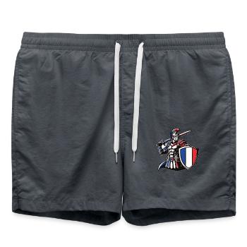 Gladiateur France 3 - Short de bain - charbon - Devant - AI Model Male 185 light (185cm)