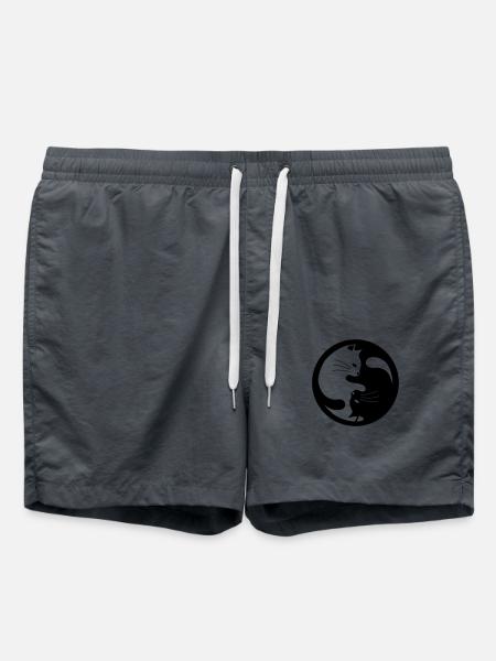 Ying Yang Cats - Swim Trunks - anthracite