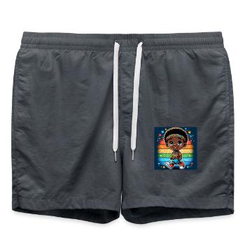 La liberté - Short de bain - charbon - Devant - AI Model Male 185 light (185cm)