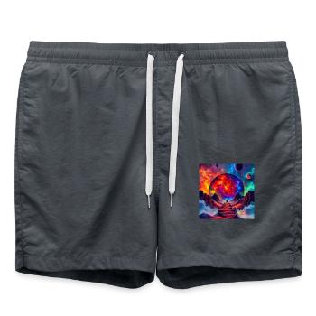 Fin du monde - Short de bain - charbon - Devant - AI Model Male 185 light (185cm)