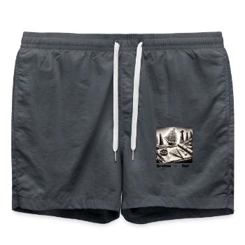 Breton fière - Short de bain - charbon - Devant - AI Model Male 185 light (185cm)