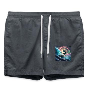 Pulsar Surfer – Une aventure de science-fiction à l’échelle cosmique - Short de bain - charbon - Devant - AI Model Male 185 light (185cm)