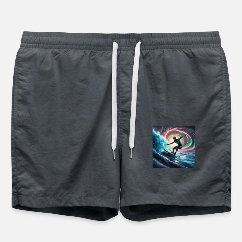Pulsar Surfer – A Sci-Fi Adventure on a Cosmic Scale - Swim Trunks - anthracite