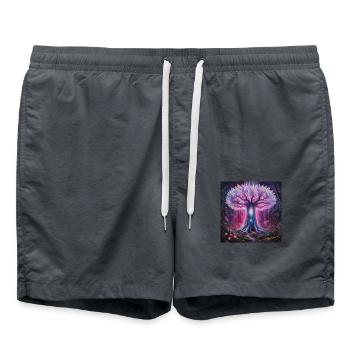 The Crystal Tree of Life - Swim Trunks - anthracite - Front - AI Model Male 185 light (185cm)