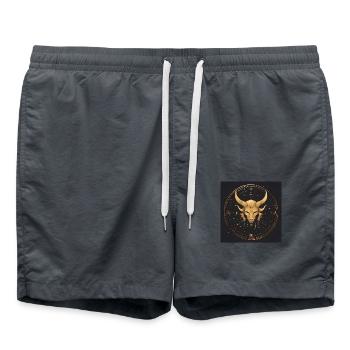 golden goat spirit - Badeshorts - Anthrazit - Vorne - AI Model Male 185 light (185cm)