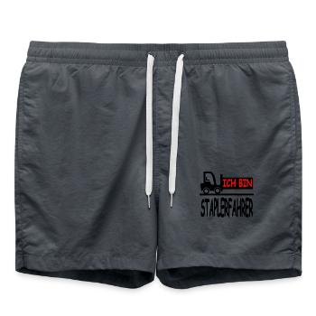 Gabelstapler - Badeshorts - Anthrazit - Vorne - AI Model Male 185 light (185cm)
