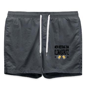Klimaschutz - Badeshorts - Anthrazit - Vorne - AI Model Male 185 light (185cm)