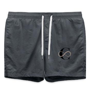 Unendlicher Buchstabe c - Badeshorts - Anthrazit - Vorne - AI Model Male 185 light (185cm)