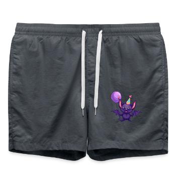 Bat Birthday Baby - Swim Trunks - anthracite - Front - AI Model Male 185 light (185cm)