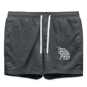 Cat - Swim Trunks - anthracite - Front - AI Model Male 185 light (185cm)