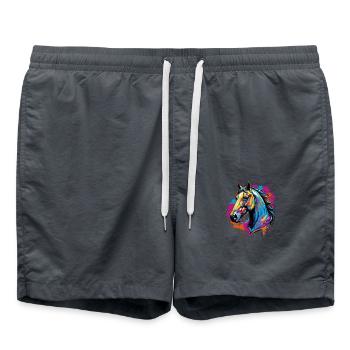 Funky Pferd - Badeshorts - Anthrazit - Vorne - AI Model Male 185 light (185cm)