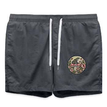 Frog and Mushroom - Swim Trunks - anthracite - Front - AI Model Male 185 light (185cm)