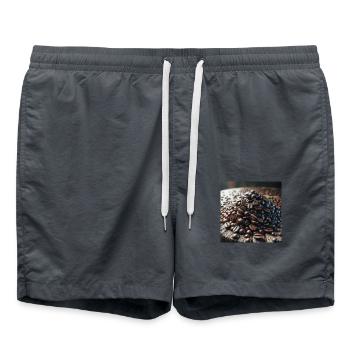 Coffee beans - Swim Trunks - anthracite - Front - AI Model Male 185 light (185cm)