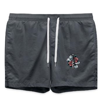 Rose and Dagger - Swim Trunks - anthracite - Front - AI Model Male 185 light (185cm)