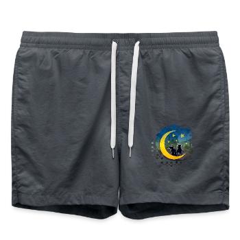 Cats - Swim Trunks - anthracite - Front - AI Model Male 185 light (185cm)