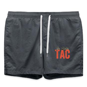 I'm TAC , ICT and TAC , funny duo - Swim Trunks - anthracite - Front - AI Model Male 185 light (185cm)