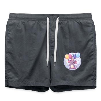 Souris Anniversaire Bébé - Short de bain - charbon - Devant - AI Model Male 185 light (185cm)