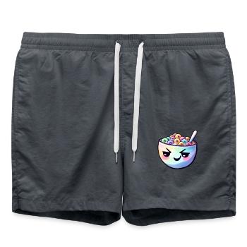 Céréales animées pour le petit-déjeuner - Short de bain - charbon - Devant - AI Model Male 185 light (185cm)