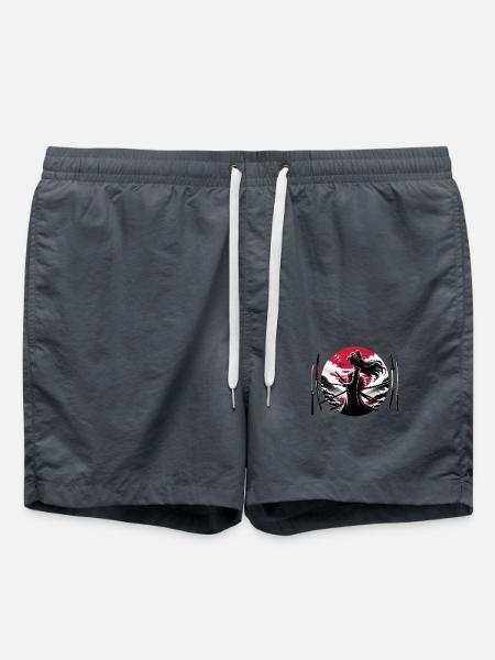 Samurai Mädchen Katana - Badeshorts - Anthrazit