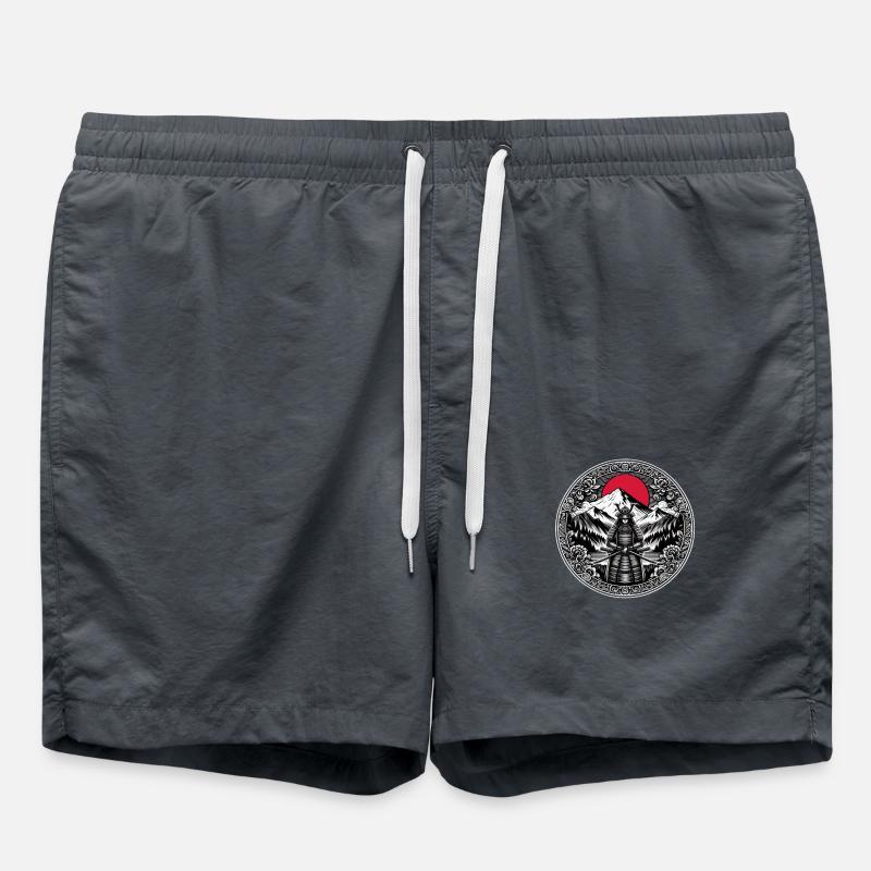 Japanese Samurai Warrior - Swim Trunks - anthracite