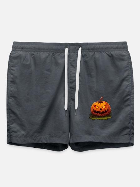 Pumpkins with a grotesque face - Swim Trunks - anthracite