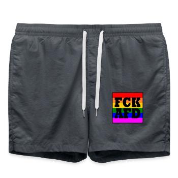 Fck afd - Swim Trunks - anthracite - Front - AI Model Male 185 light (185cm)