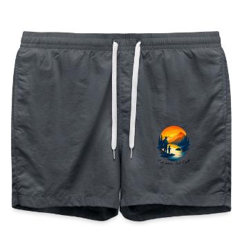 Pêcheur dans l'âme relax dans le style - Short de bain - charbon - Devant - AI Model Male 185 light (185cm)