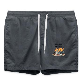 WORK HARD, NAP HARDER - Swim Trunks - anthracite - Front - AI Model Male 185 light (185cm)