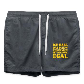 J’ai déjà compris ça, je m’en fiche - Short de bain - charbon - Devant - AI Model Male 185 light (185cm)