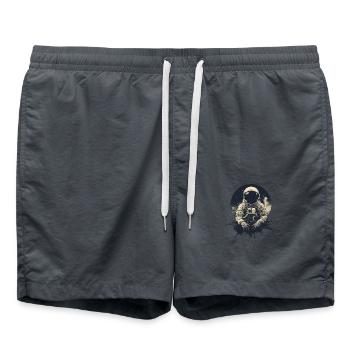 Astronaute sur la Lune - Short de bain - charbon - Devant - AI Model Male 185 light (185cm)