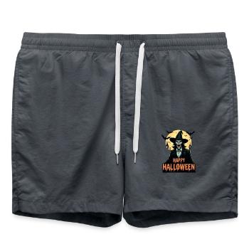 Halloween Horror Hexe mit roten Augen - Badeshorts - Anthrazit - Vorne - AI Model Male 185 light (185cm)