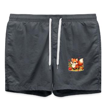 Fox Autumn - Swim Trunks - anthracite - Front - AI Model Male 185 light (185cm)