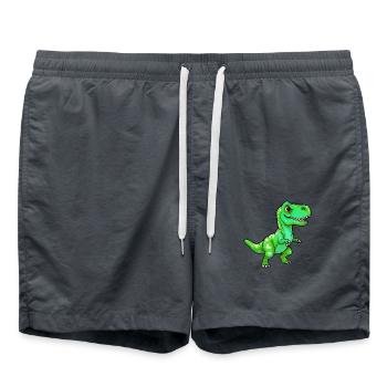 Dinosaure T-Rex - Short de bain - charbon - Devant - AI Model Male 185 light (185cm)