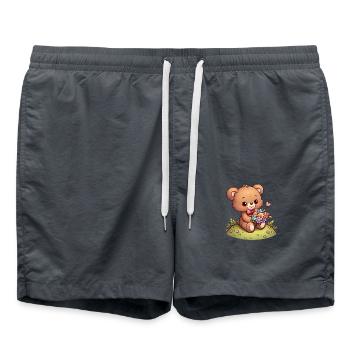 teddy bear 6 - Short de bain - charbon - Devant - AI Model Male 185 light (185cm)