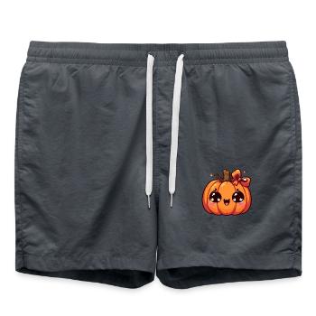 Citrouille Kawaii - Short de bain - charbon - Devant - AI Model Male 185 light (185cm)