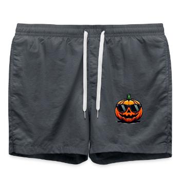 Halloween-Kürbis mit Sonnenbrille - Badeshorts - Anthrazit - Vorne - AI Model Male 185 light (185cm)