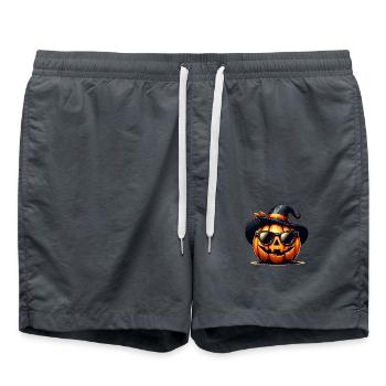 Citrouille halloween fun - Short de bain - charbon - Devant - AI Model Male 185 light (185cm)
