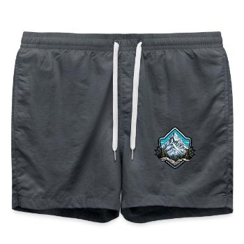 Monts de Berge - Short de bain - charbon - Devant - AI Model Male 185 light (185cm)