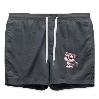 wolf 13 - Short de bain - charbon - Devant - AI Model Male 185 light (185cm)