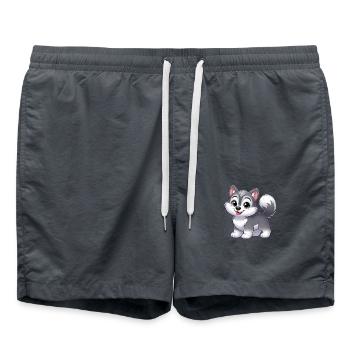 Wolf 12 - Swim Trunks - anthracite - Front - AI Model Male 185 light (185cm)