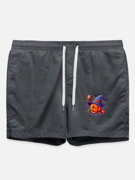 Little Halloween Witch Pumpkin - Swim Trunks - anthracite