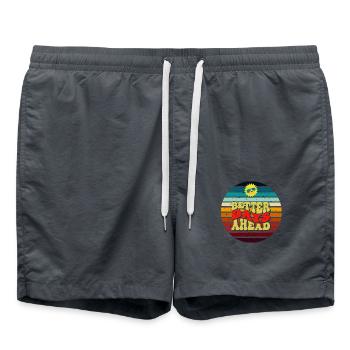 Bessere Tage liegen vor uns - Badeshorts - Anthrazit - Vorne - AI Model Male 185 light (185cm)