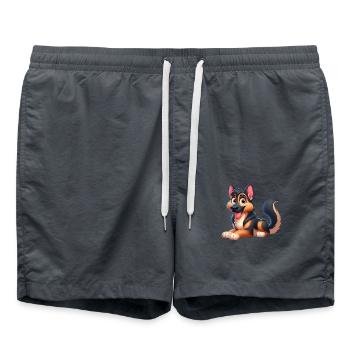 German Shepherd 10 - Swim Trunks - anthracite - Front - AI Model Male 185 light (185cm)