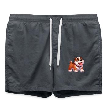 bouledogue anglais 2 - Short de bain - charbon - Devant - AI Model Male 185 light (185cm)