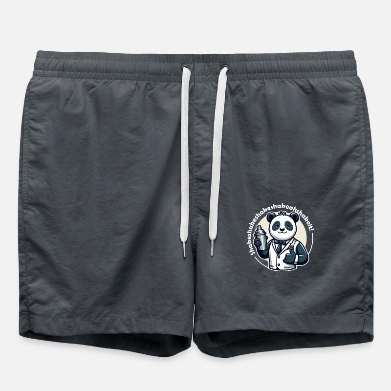 Bartender Panda Bear Shaker - Swim Trunks - anthracite