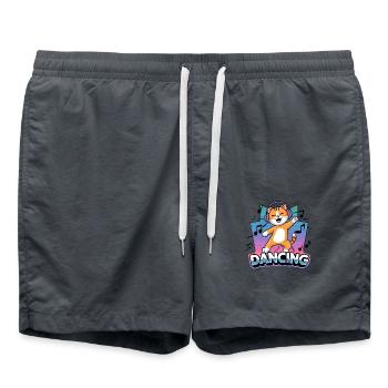 Dancing cat - Swim Trunks - anthracite - Front - AI Model Male 185 light (185cm)